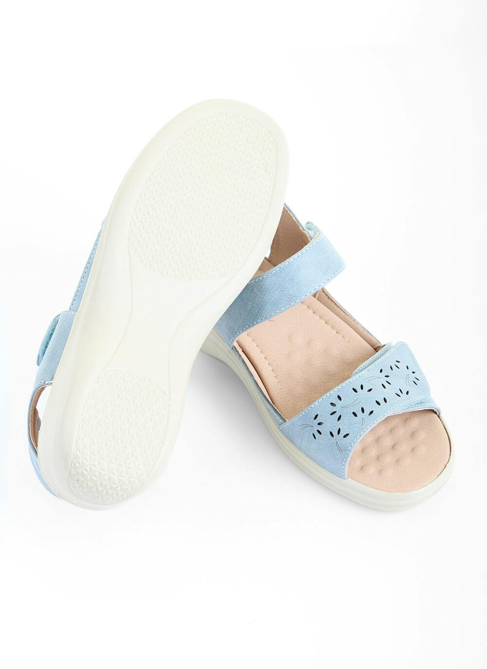Light Blue Cushioned Strap Sandal
