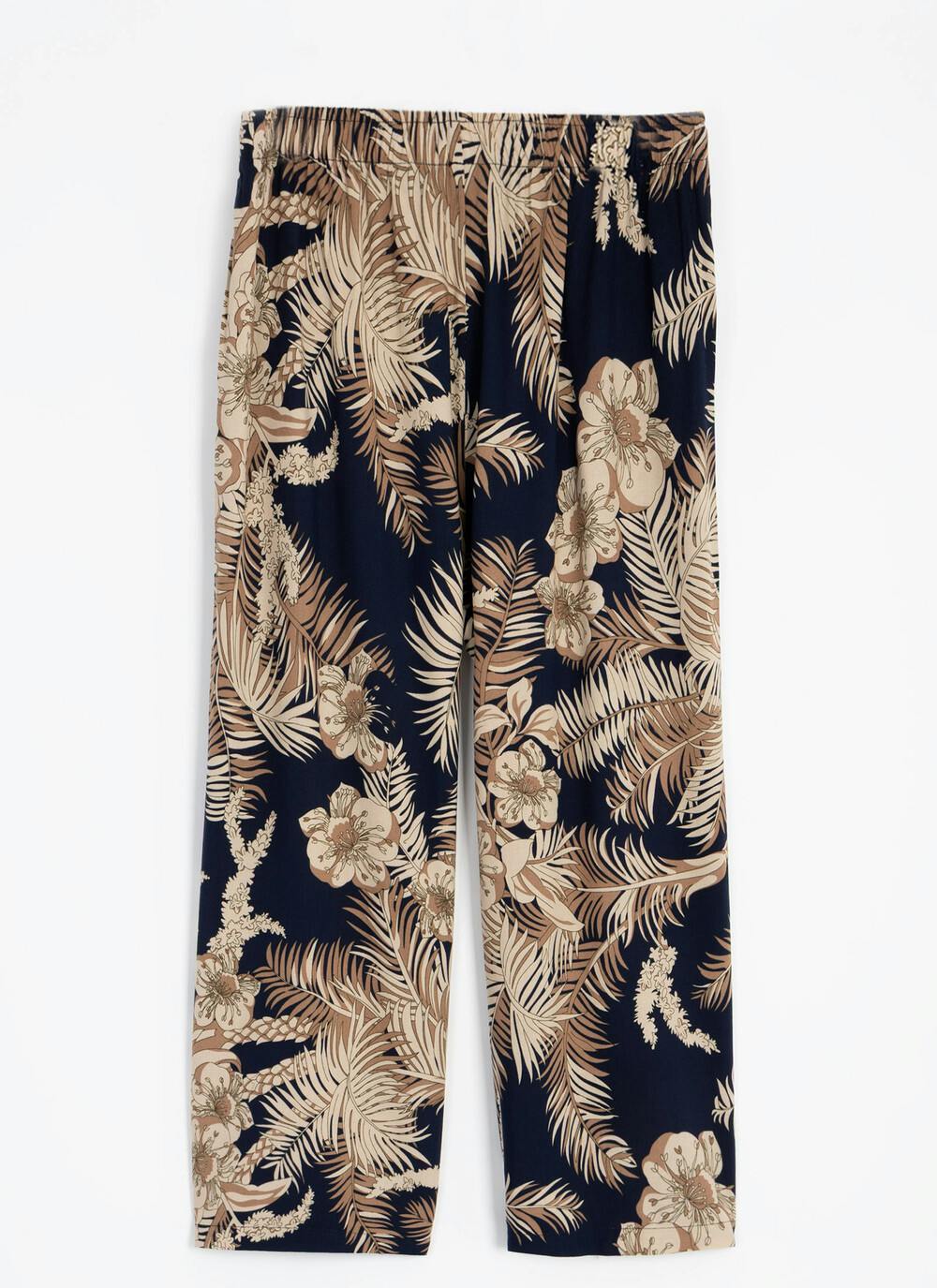 Elasticated Waist Crop Print Trouser