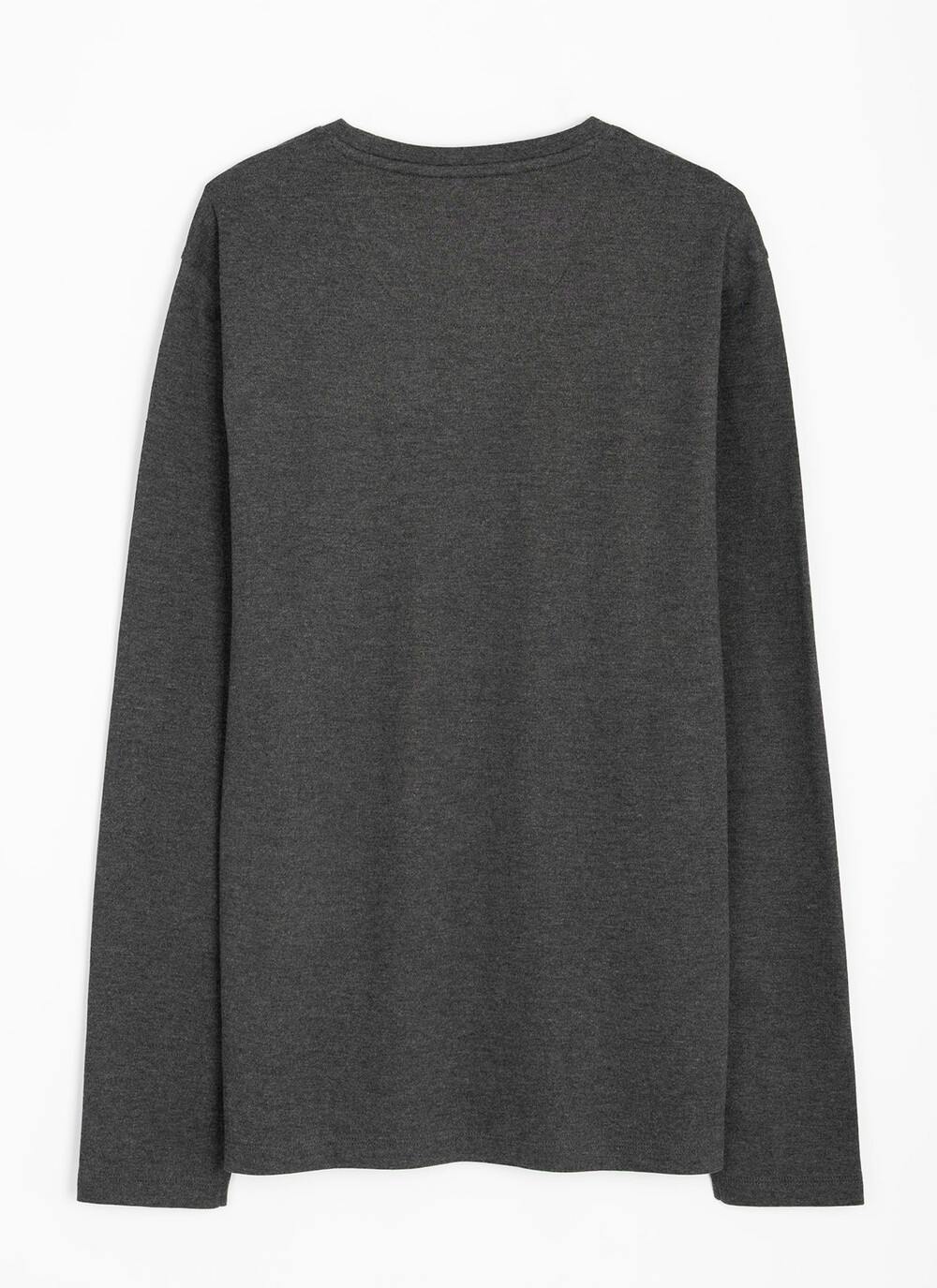Cotton Rich Crew Neck Long Sleeve Top