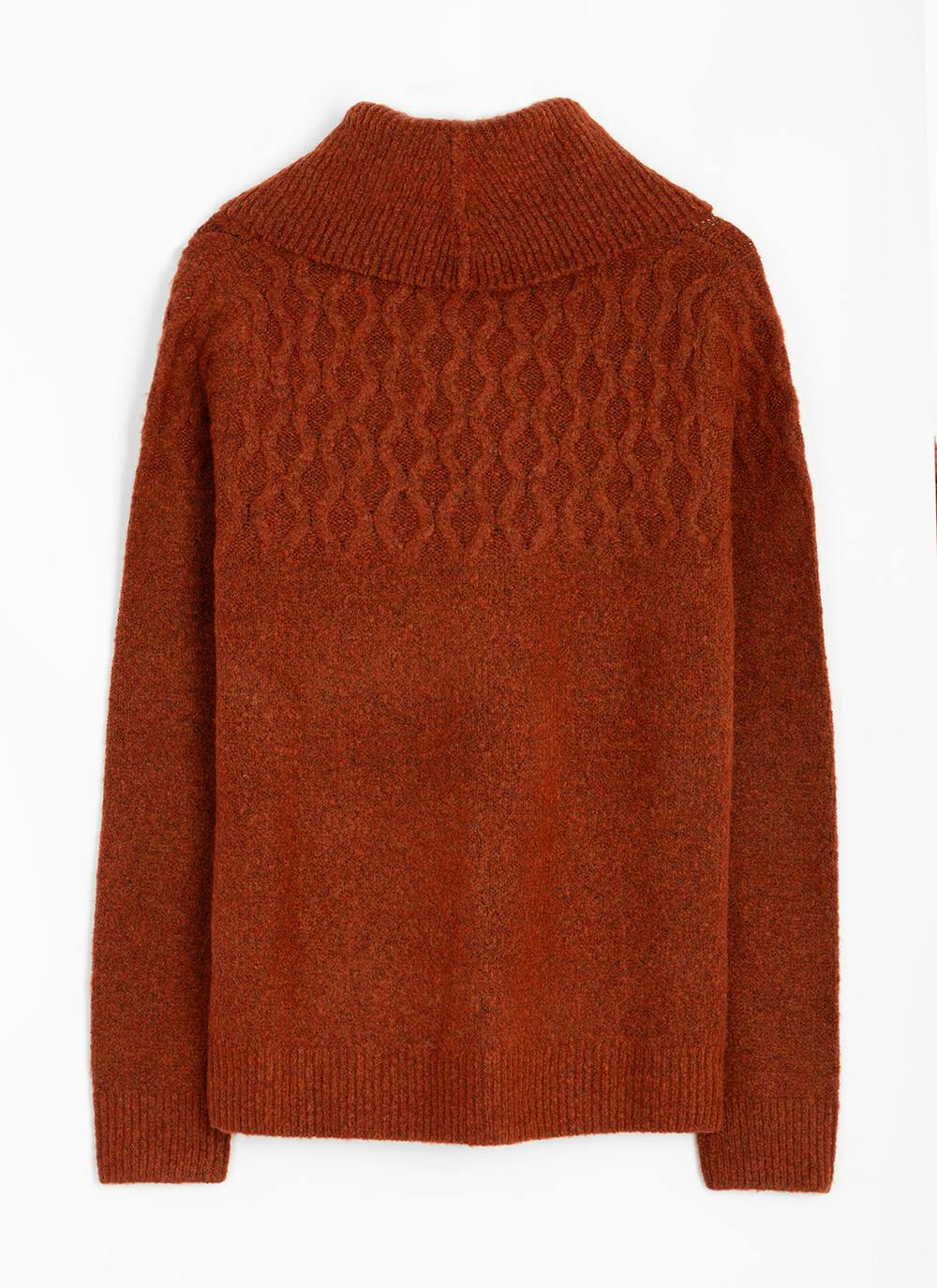 Cable Knit Cowl Neck Jumper