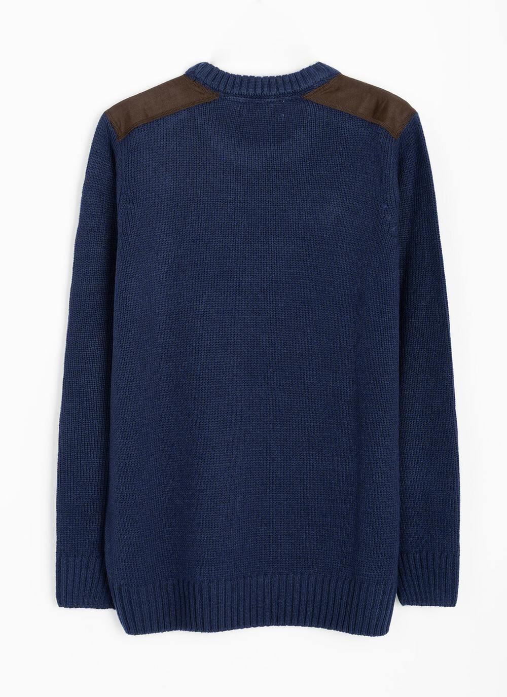 Textured Knit Crew Neck Jumper