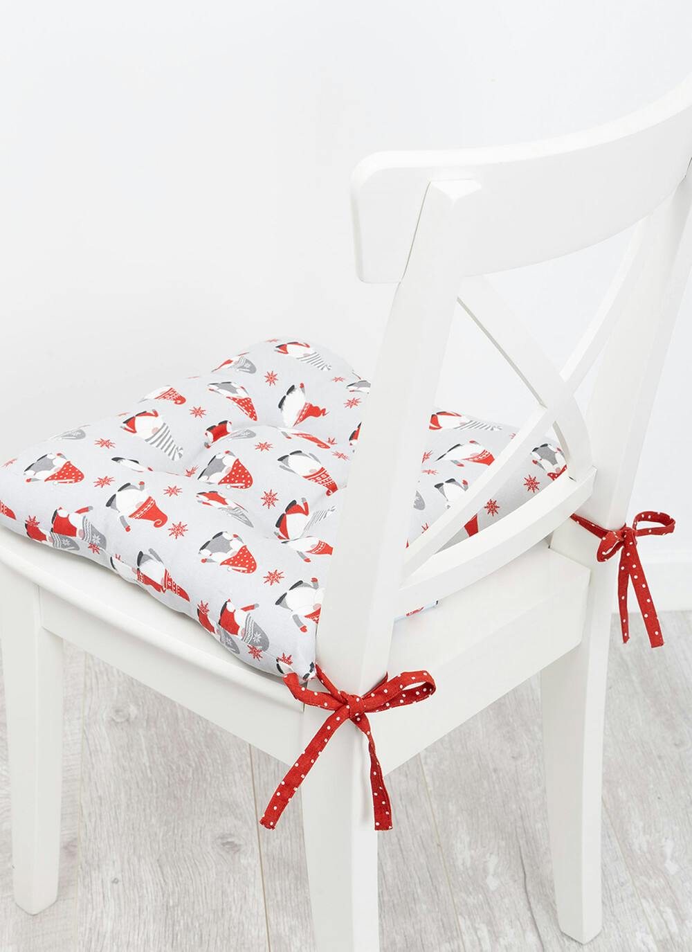 Gonks Print Cotton Grey Seat Pad