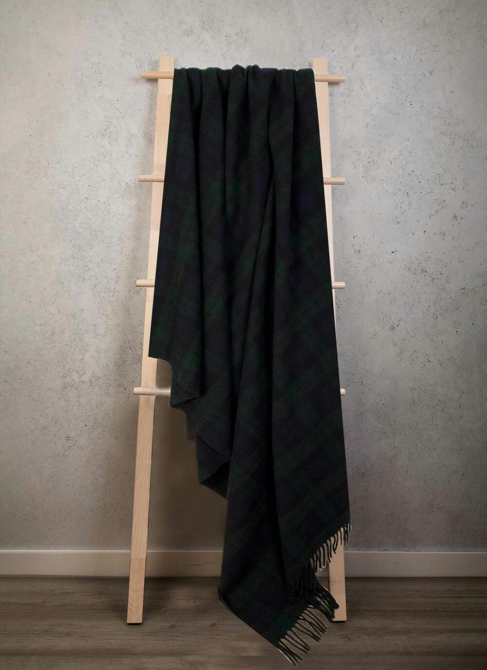  Recycled Wool Mix Tartan Blanket