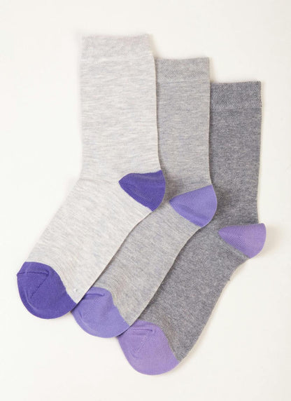  3 Pack Grey Socks