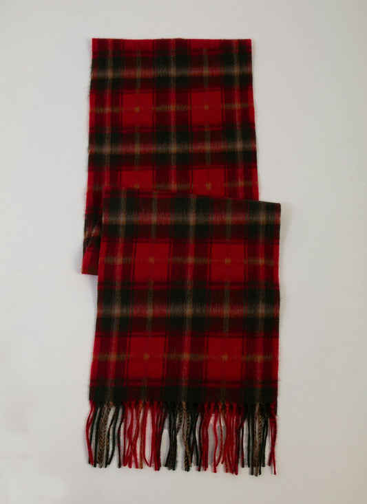  Pure Wool Check Scarf