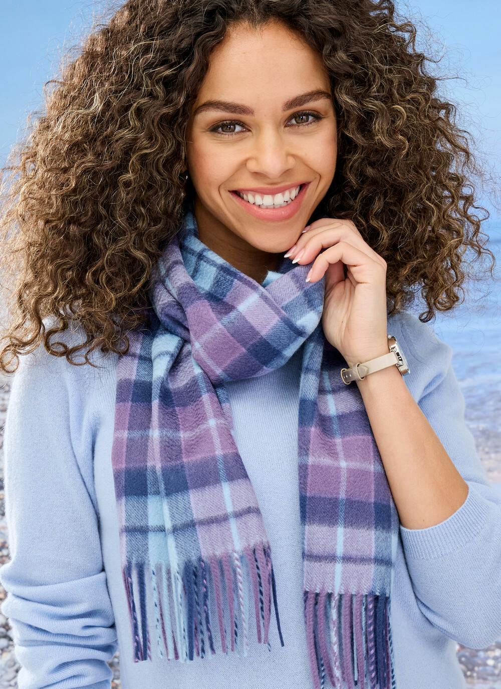  Cashmere Check Scarf