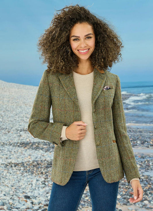  Uist Green Overcheck HARRIS TWEED® Ladies' Jacket