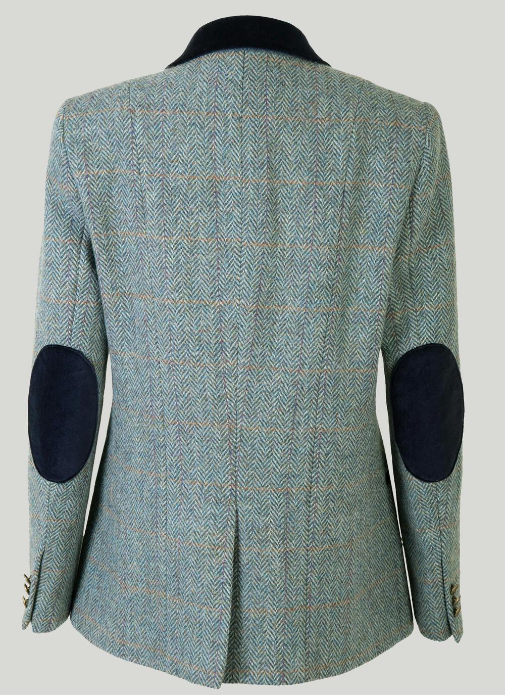  Iona Light Blue Overcheck HARRIS TWEED® Ladies' Jacket