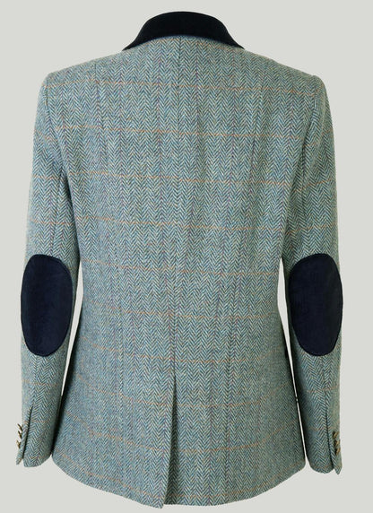  Iona Light Blue Overcheck HARRIS TWEED® Ladies' Jacket