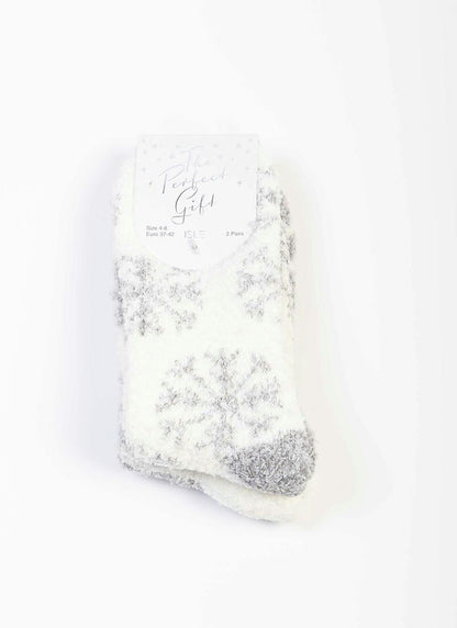  2 Pack Grey Snowsoft Socks