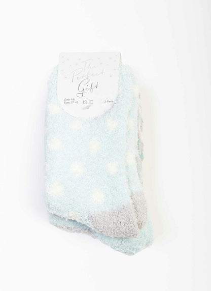  2 Pack Turquoise Snowsoft Socks