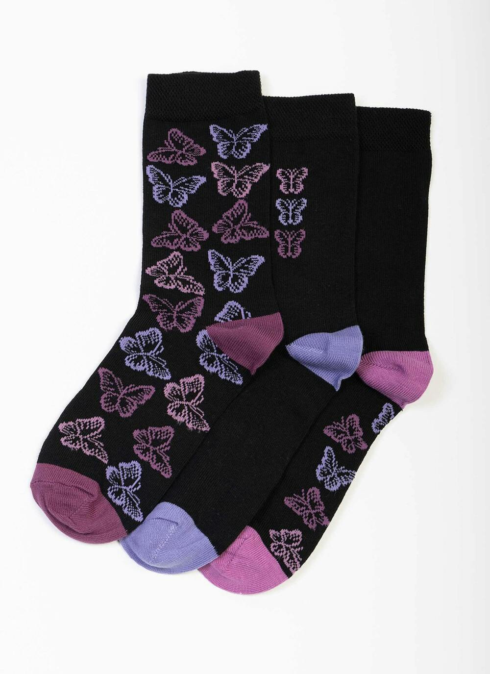  3 Pack Butterfly Socks