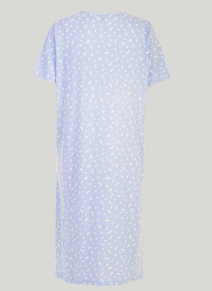  Cotton Rich Keyhole Neck Nightdress