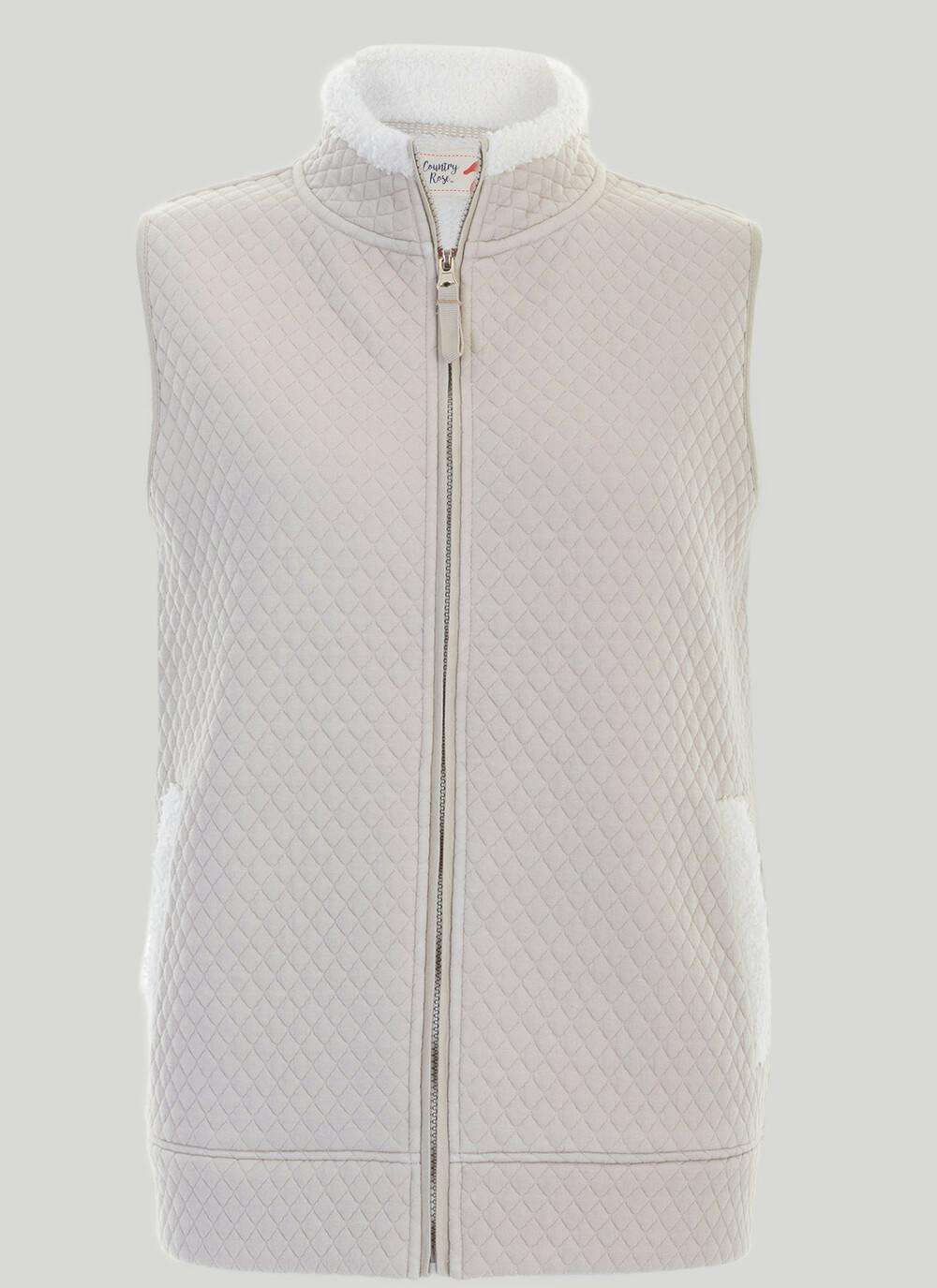 Quilted Jersey Fleece Gilet