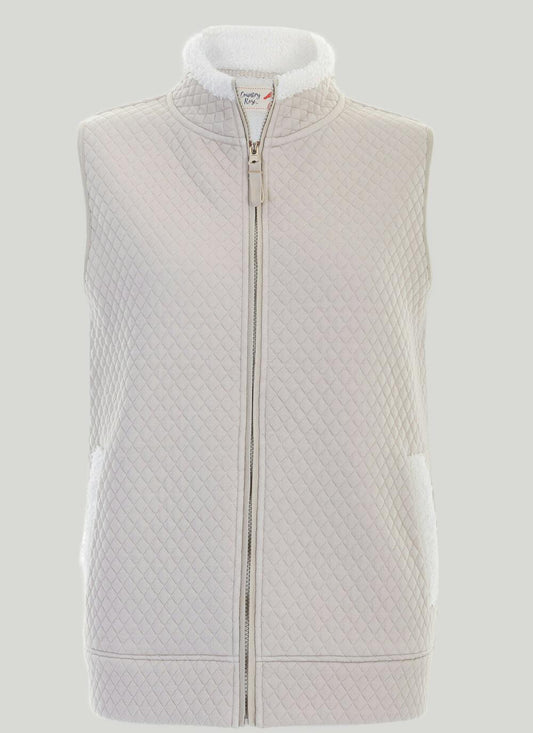  Quilted Jersey Fleece Gilet