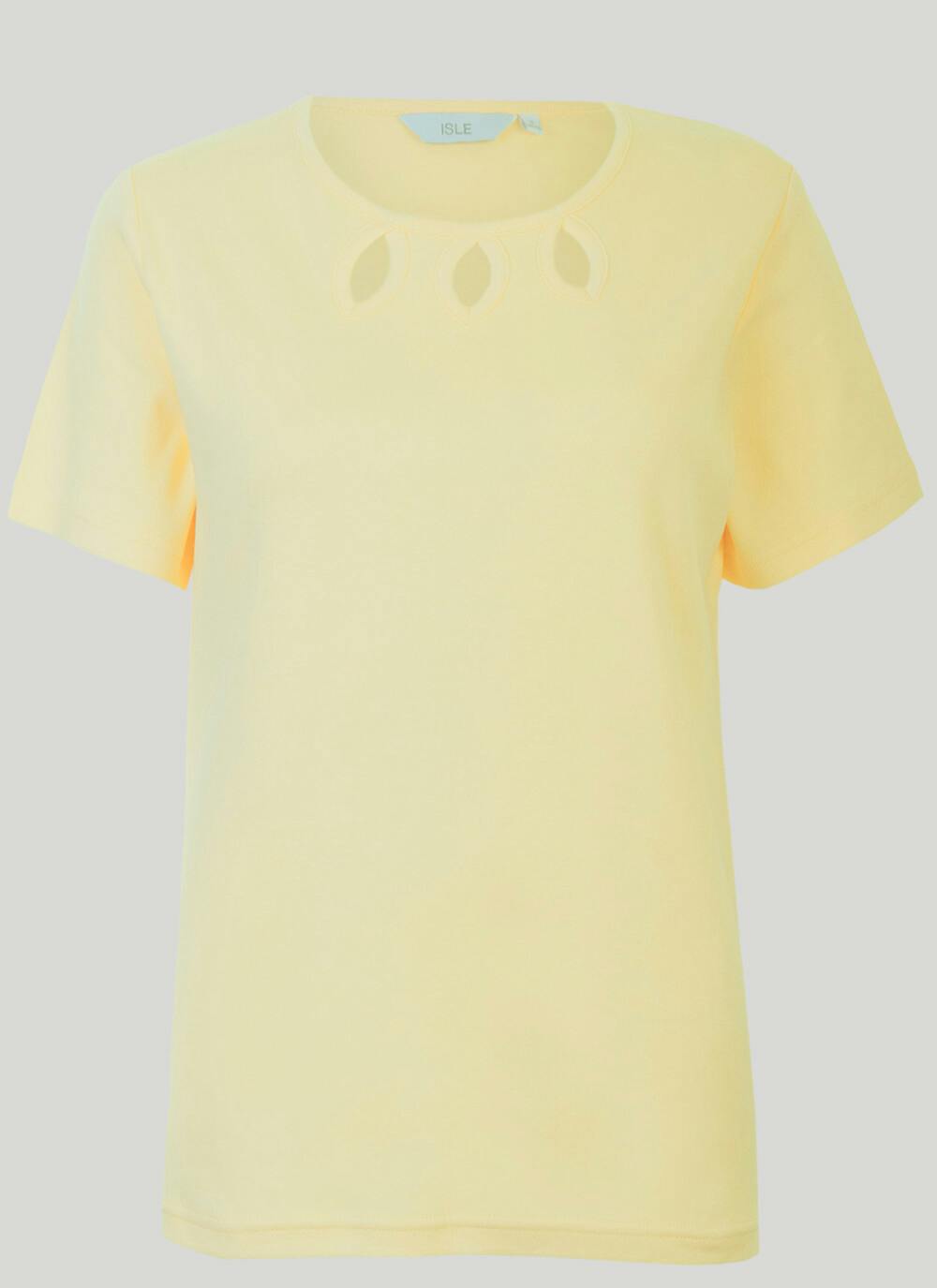  Pure Cotton Keyhole T-Shirt
