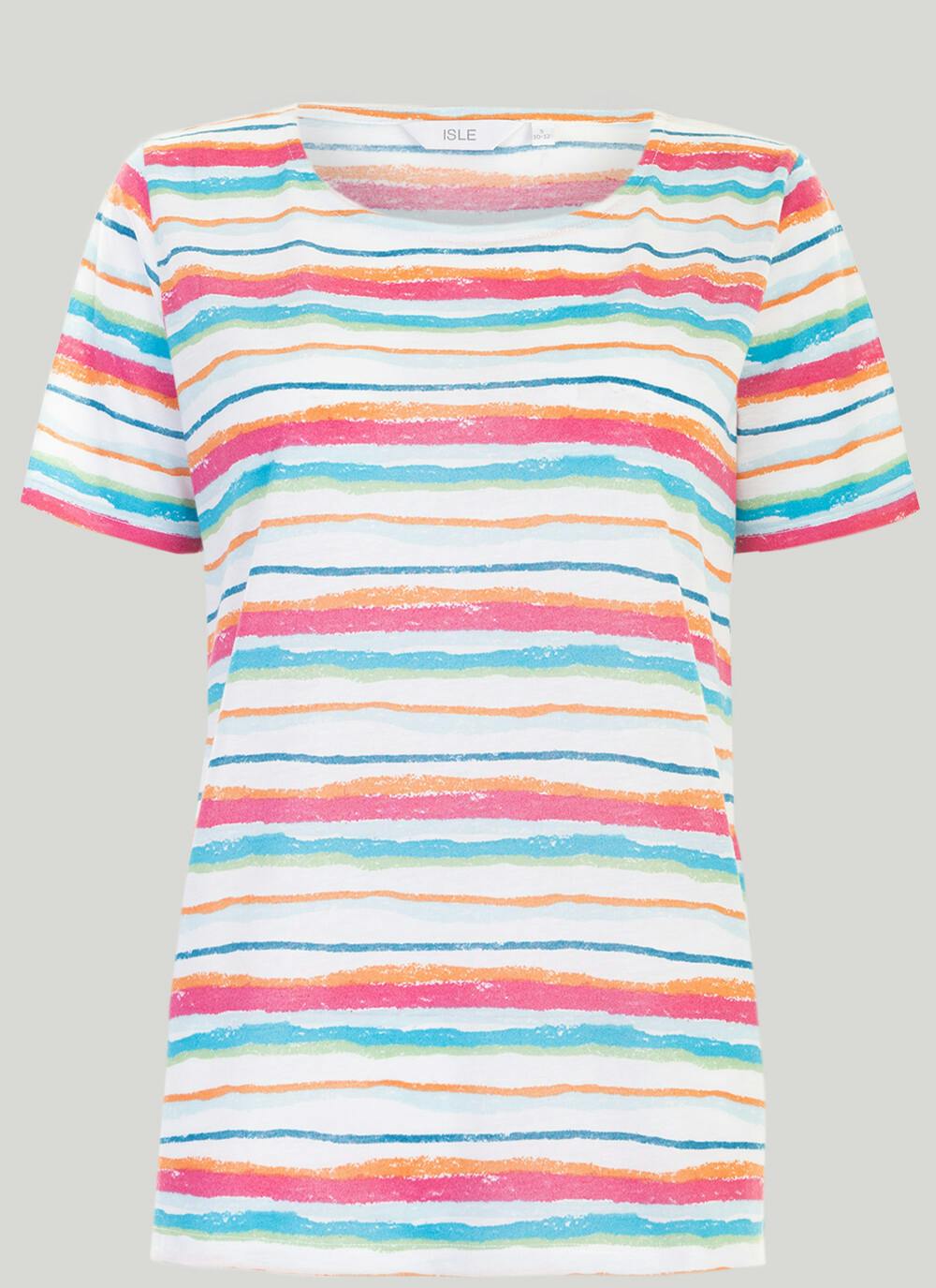  Striped Crew Neck T-Shirt
