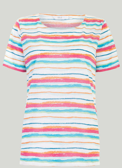  Striped Crew Neck T-Shirt