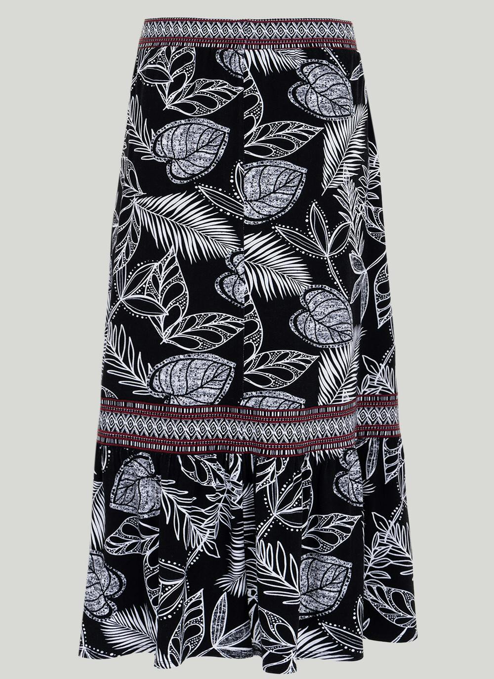  Jersey Tiered Midi Skirt