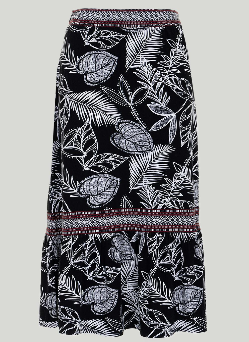  Jersey Tiered Midi Skirt