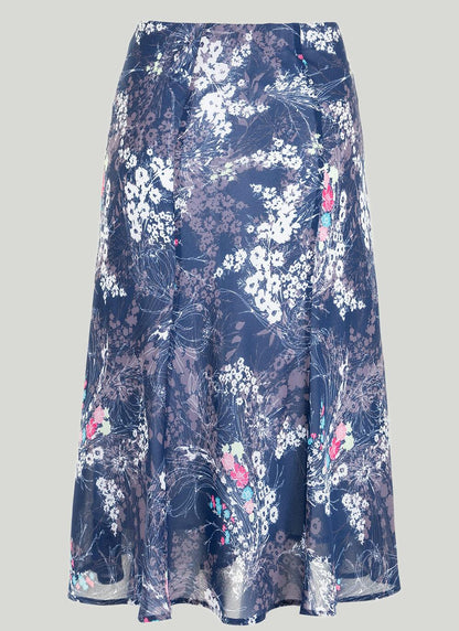  Easy Care Print A Line Skirt