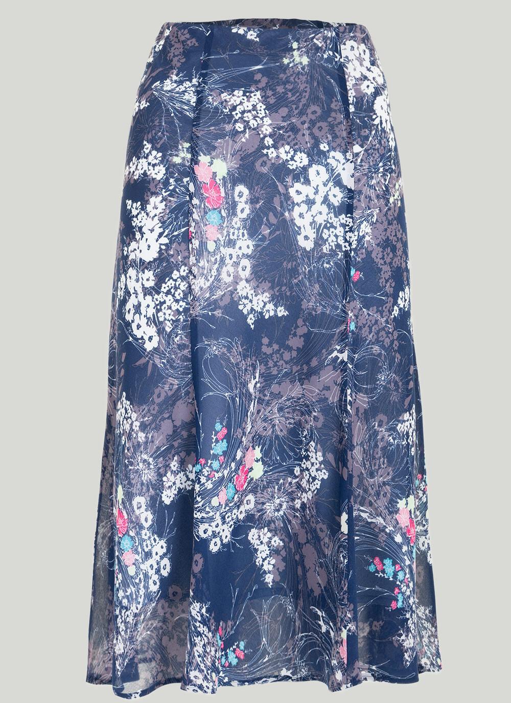  Easy Care Print A Line Skirt