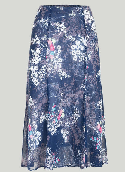  Easy Care Print A Line Skirt