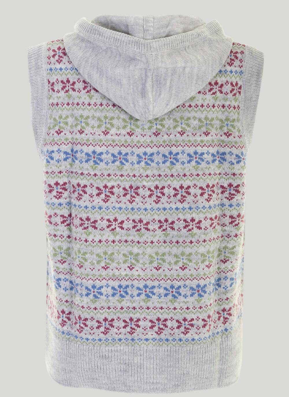  Fairisle Zip Up Knit Gilet