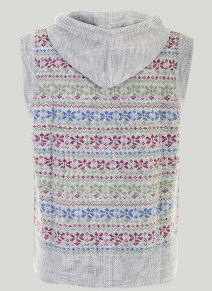  Fairisle Zip Up Knit Gilet
