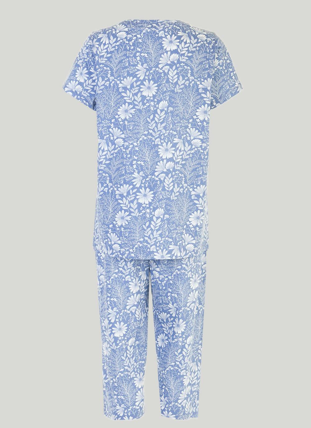  Pure Cotton Cropped Pyjama Set