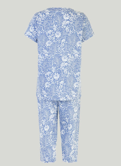  Pure Cotton Cropped Pyjama Set