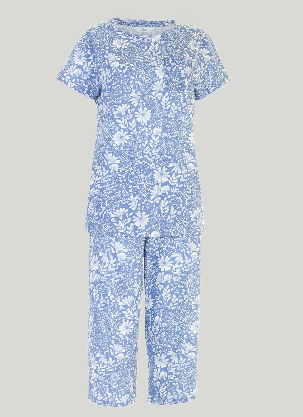  Pure Cotton Cropped Pyjama Set