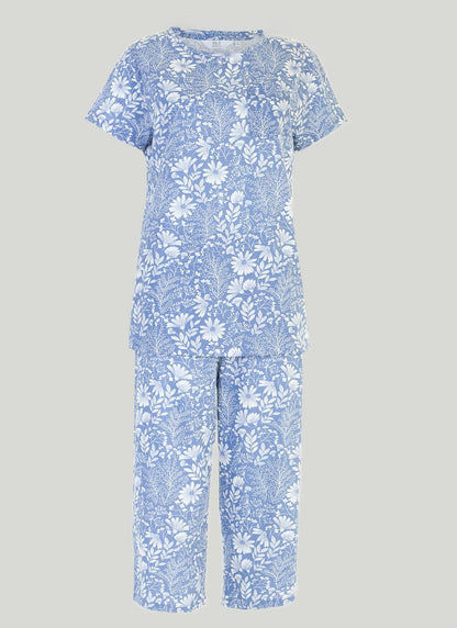  Pure Cotton Cropped Pyjama Set