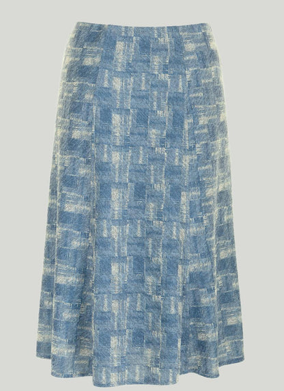  Printed Lined Skirt 27"