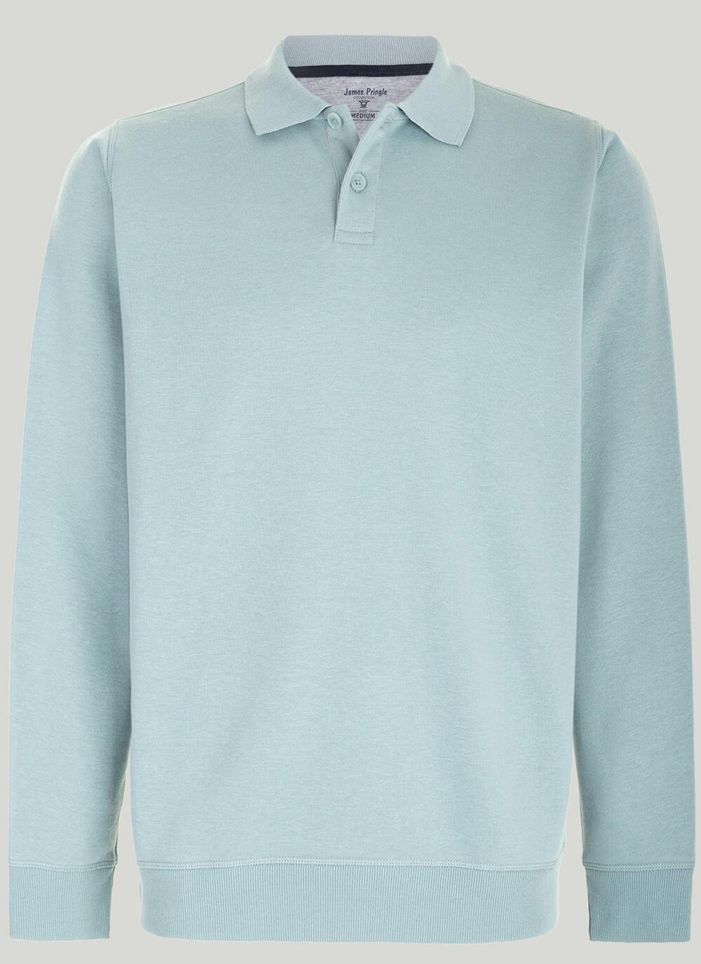  Cotton Rich Polo Sweatshirt