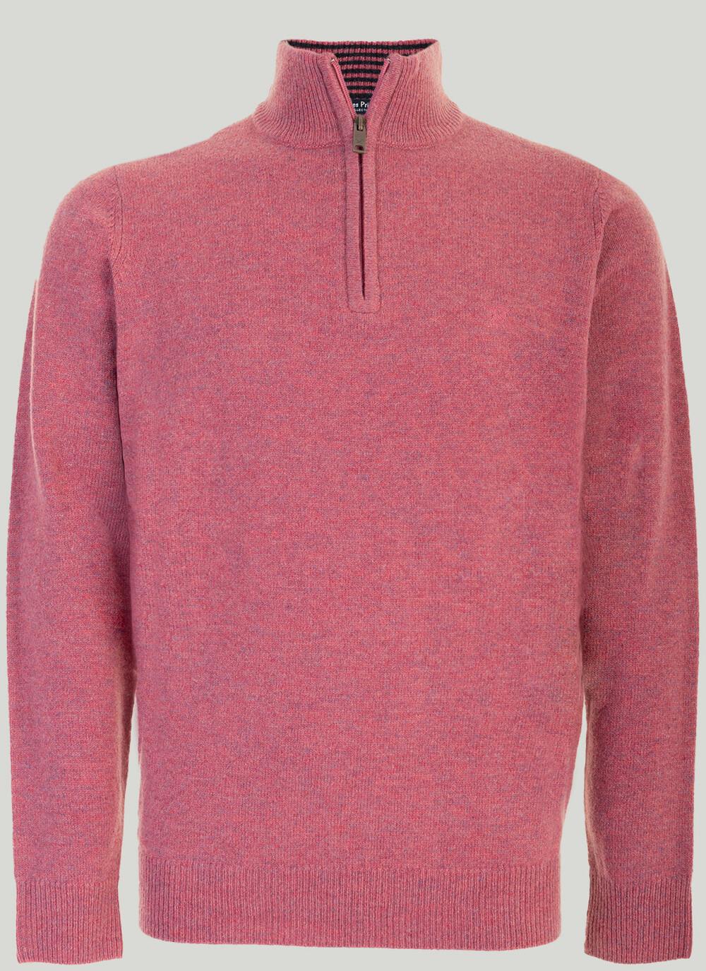  Lambswool Zip Neck Jumper