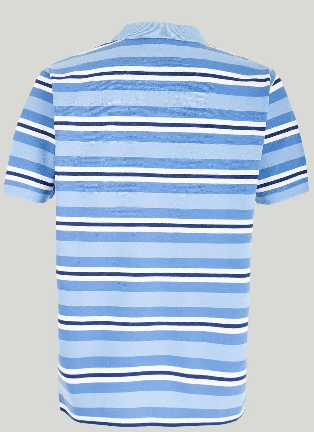  Cotton Pique Striped Polo Shirt