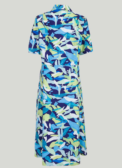  Printed Button Through Dress