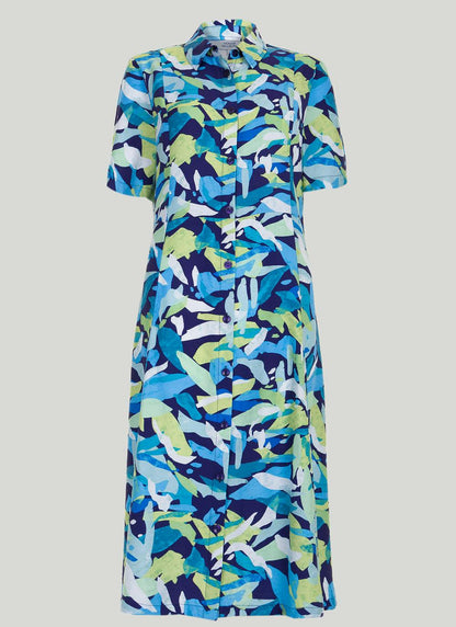  Printed Button Through Dress