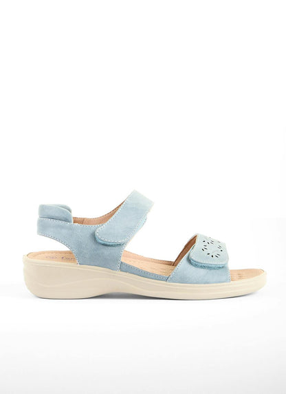  Light Blue Cushioned Strap Sandal