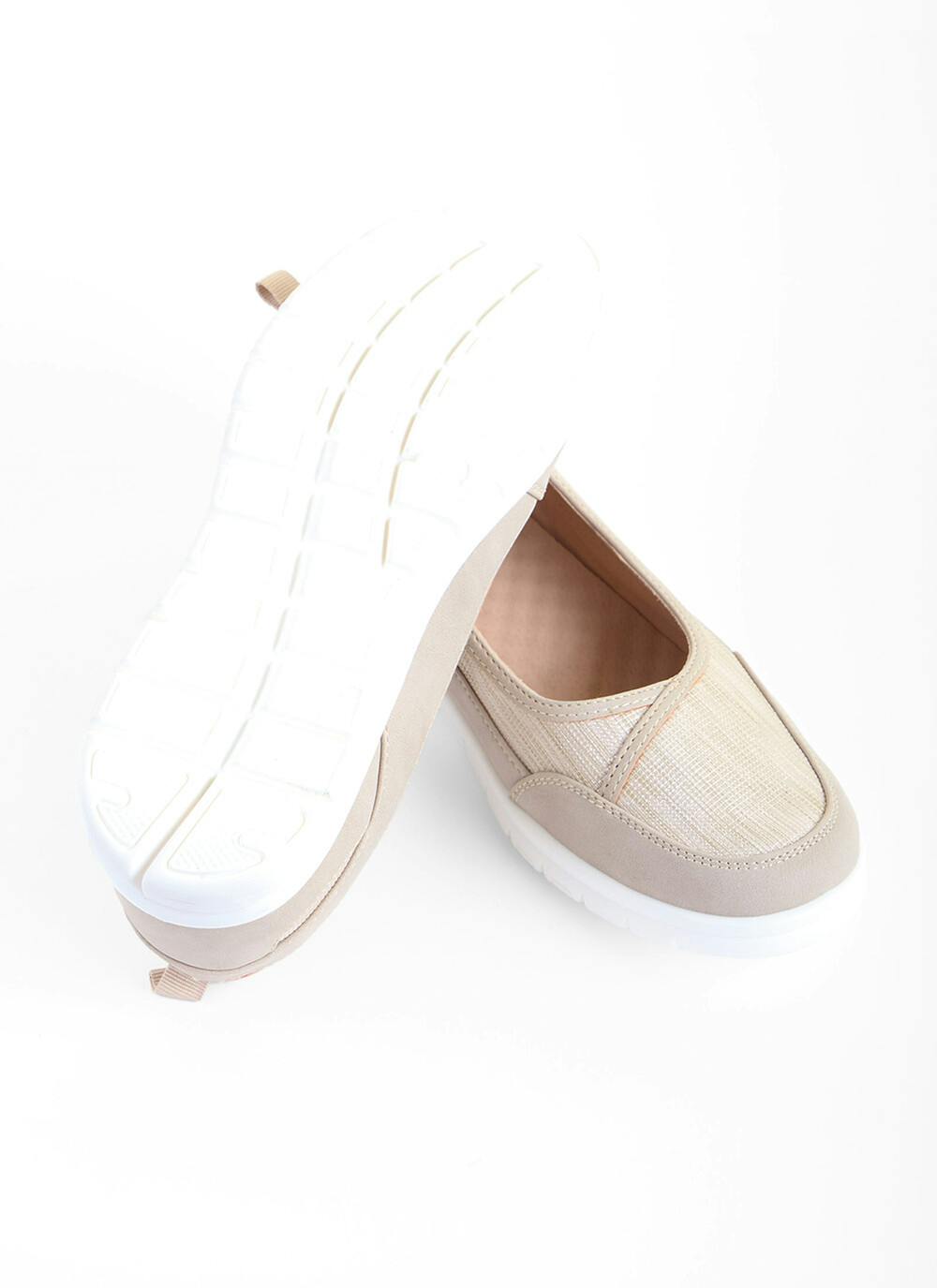  Pale Gold Shimmer Ballet Style Trainer