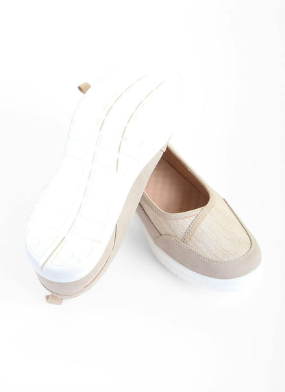  Pale Gold Shimmer Ballet Style Trainer