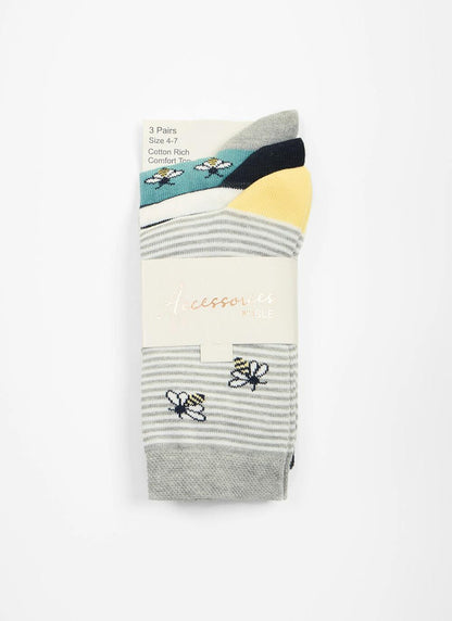  3 Pack Bees Socks