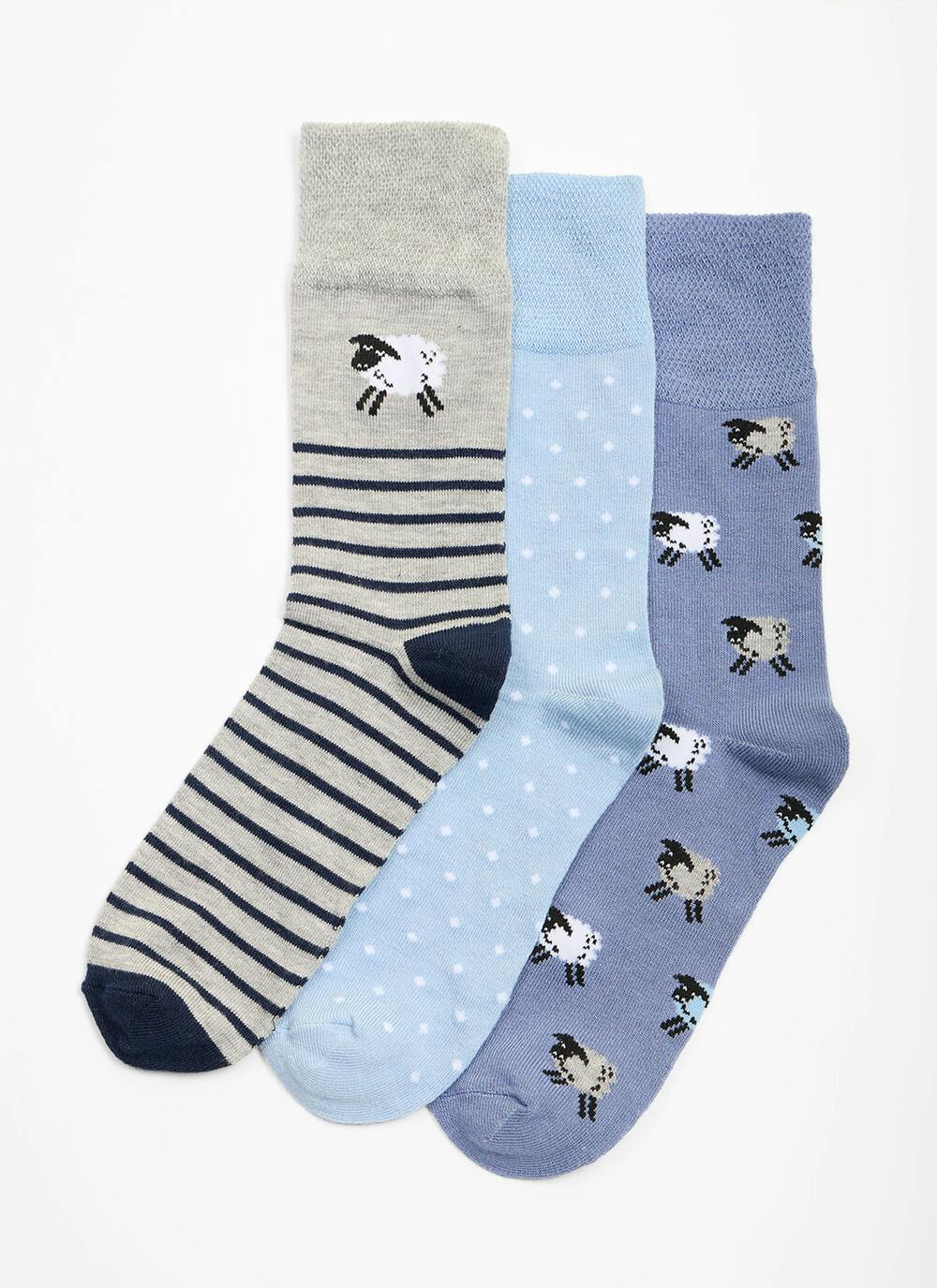  3 Pack Sheep / Spot Bamboo Blend Socks