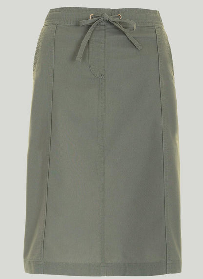  Pure Cotton Chambray Midi Skirt