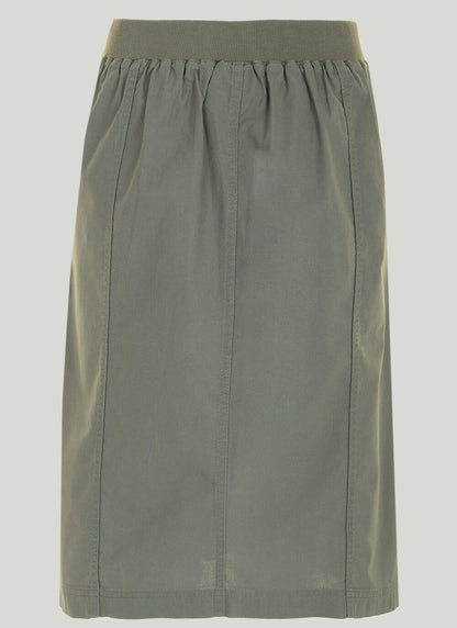  Pure Cotton Chambray Midi Skirt
