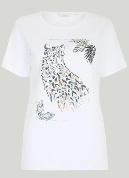  Pure Cotton Embellished Print T-Shirt