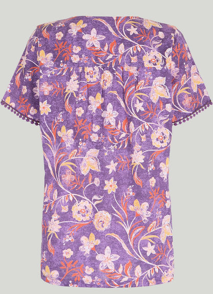  Pure Cotton V Neck T-Shirt