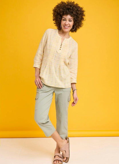  Cotton Cropped Cargo Trouser