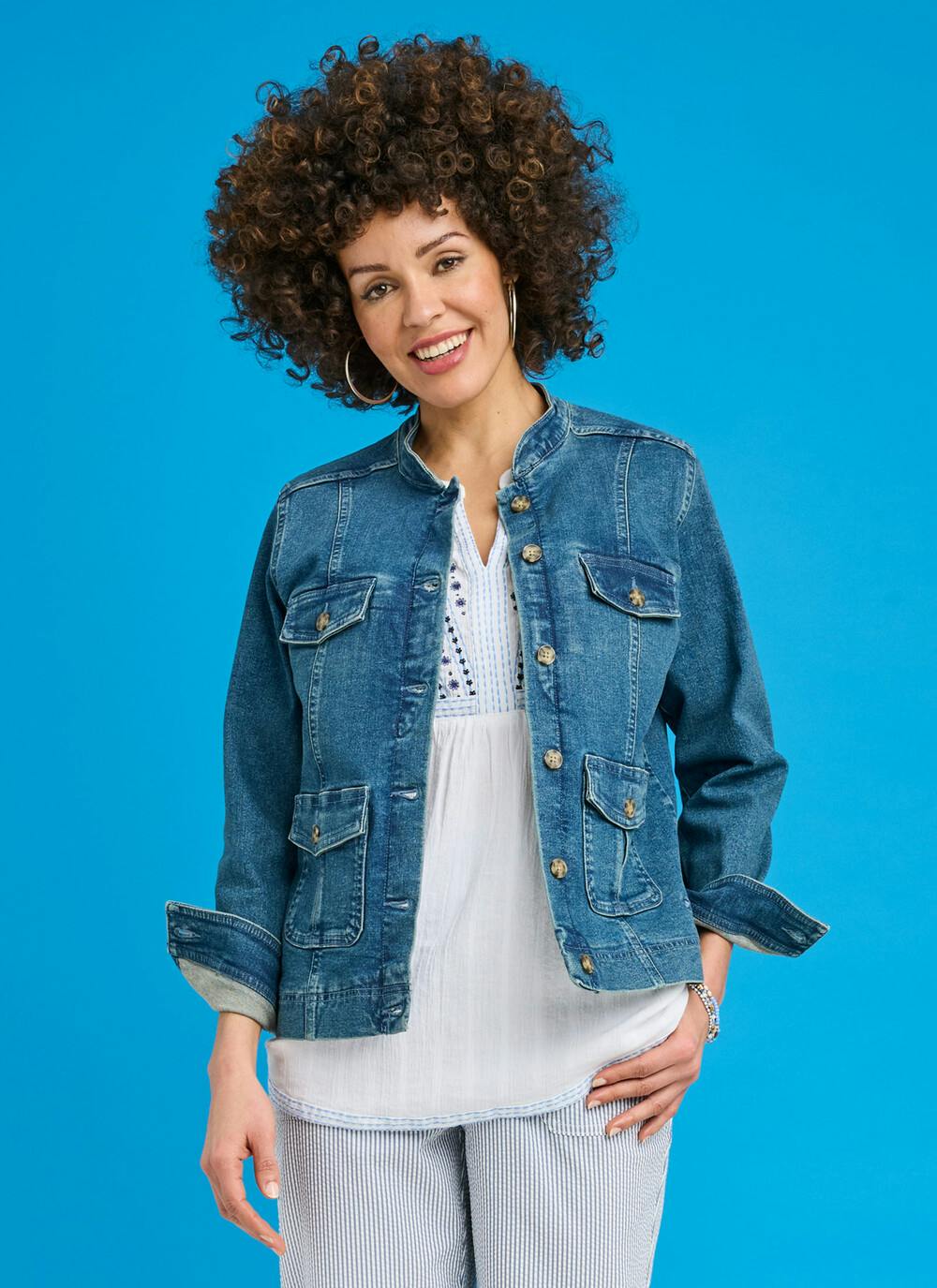  Cotton Rich Stretch Denim Jacket